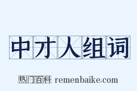 中才人组词是什么意思的图片